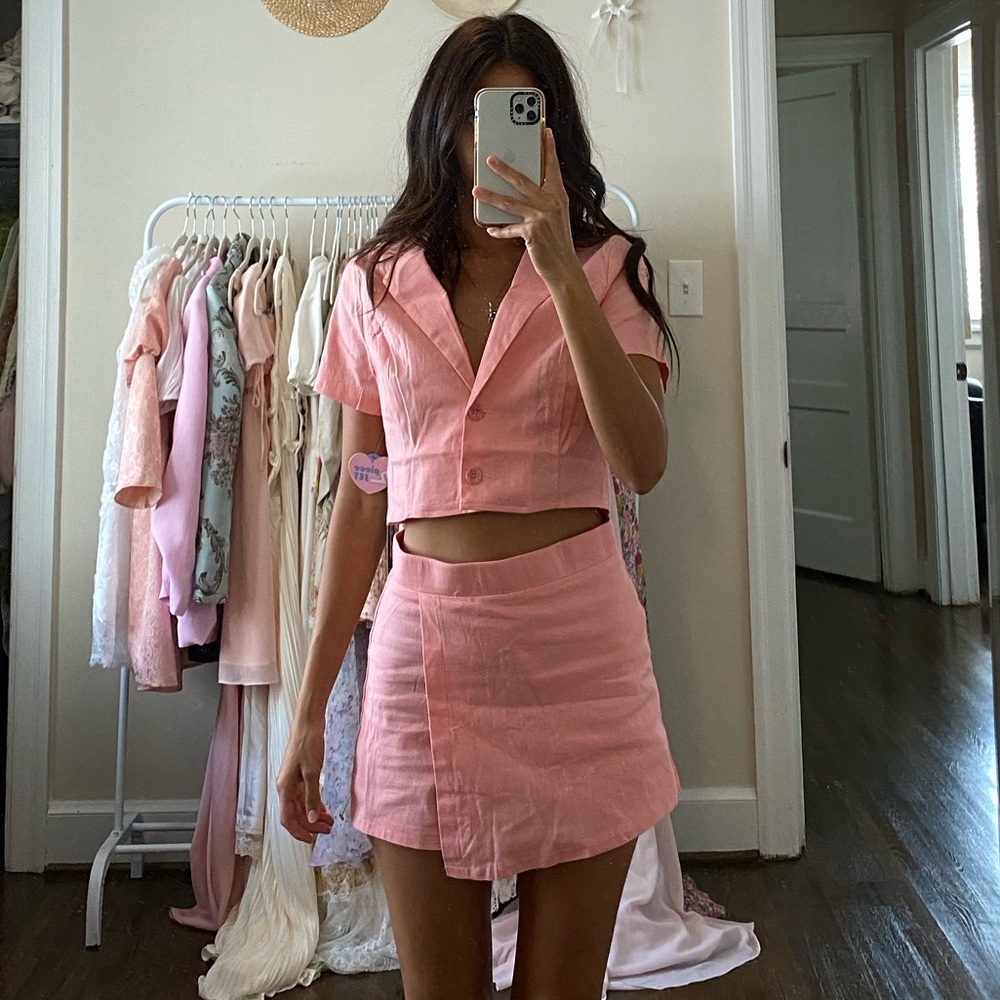 Button down skort set